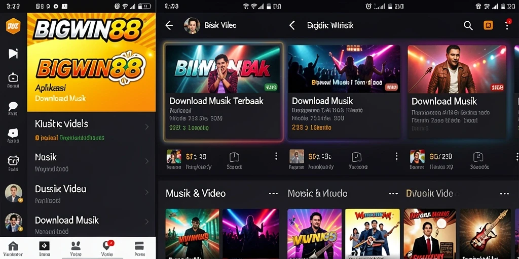 Tampilan antarmuka aplikasi BIGWIN88 untuk Download Musik yang menarik dan mudah digunakan.