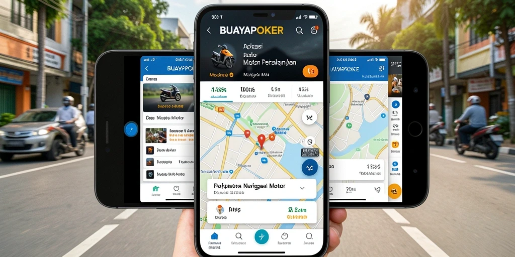 Antarmuka aplikai BUAYAPOKER untuk Navigasi Motor yang intuitif dan informatif.