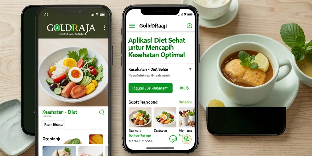 Antarmuka GOLDRAJA yang intuitif dan informatif untuk diet sehat.