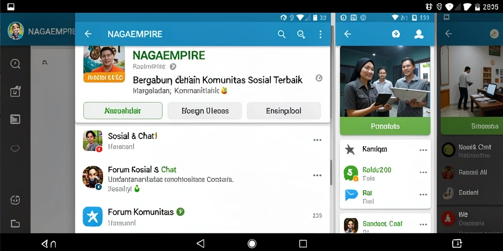 Antarmuka pengguna NAGAEMPIRE yang menarik dan fungsional.