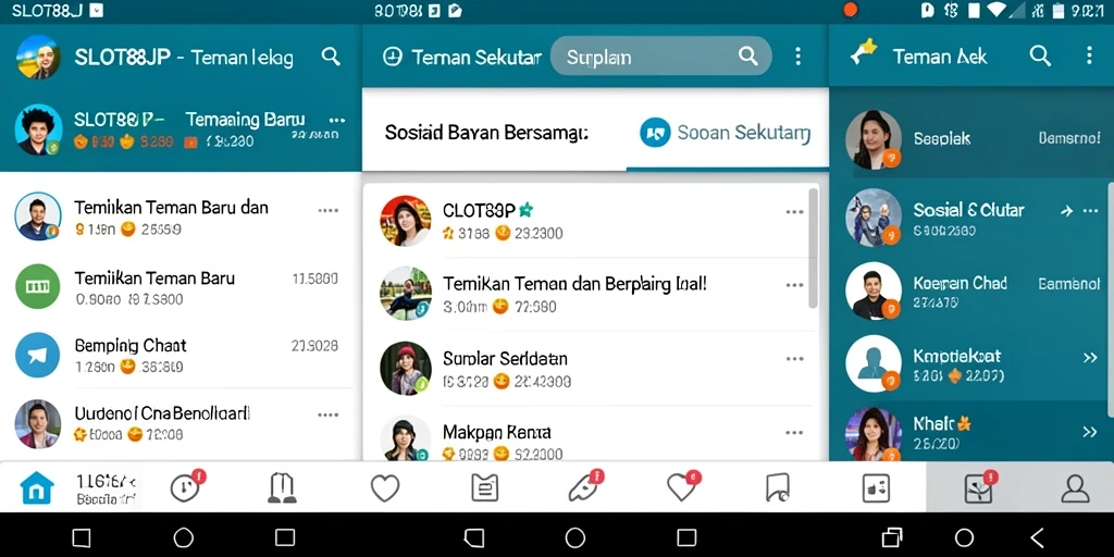 Tampilan antarmuka <strong>SLOT88JP</strong> yang ramah pengguna untuk pencarian teman.