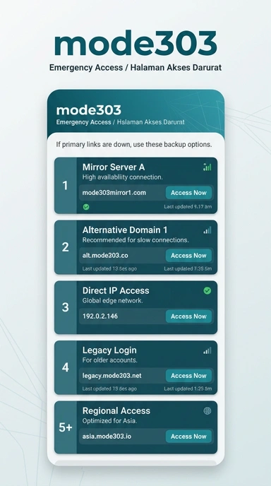 Akses Mudah Melalui Link Alternatif mode303